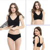 Wireless Front Cross Buckle Lace Lift Bra